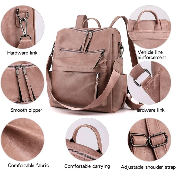 🌸 Women's Fashion Backpack Purse / Multipurpose Convertible Satchel NEW - Picture 6 of 6